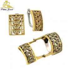 Gümüş Otantik Taşlı Set